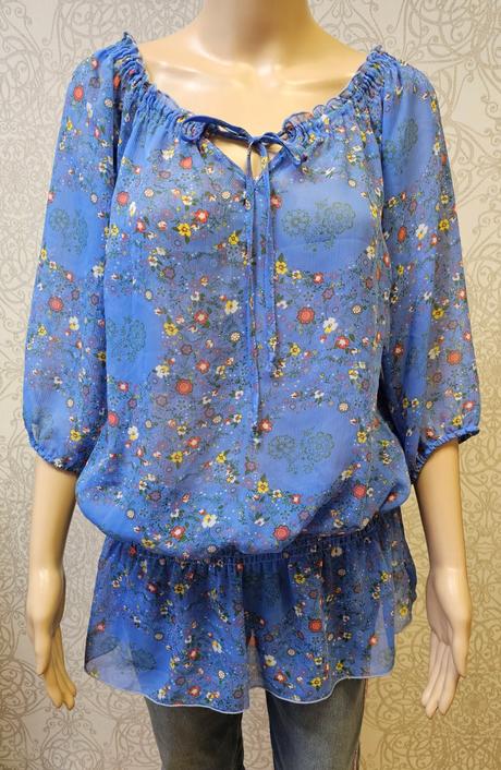 Kvetinová blúzka - tunika, bonprix,40