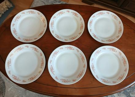 Plytké taniere na doplnenie - vzor červené kvety, 