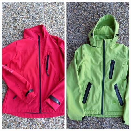 2x softshellová bunda, s