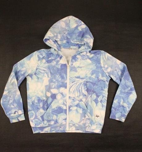 Kvetinová modro-biela mikina hype veľ. 13 r., next,158