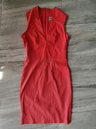 Lososovoružové púzdrové šaty asos,v34,158-164, 158