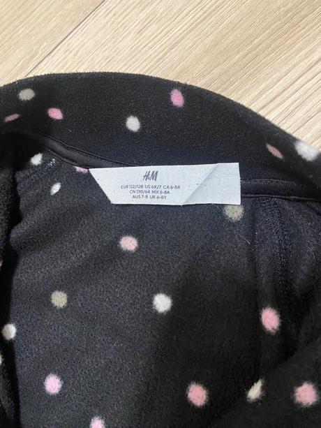 Flisova bodkovana mikina zn. h&m, h&m,128