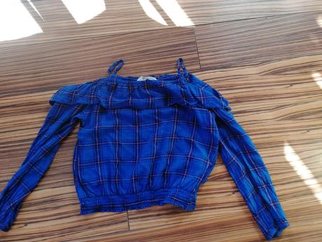 Blúzka s holými ramenami, h&m,146
