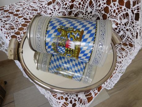 Korbel bayern s cínovým víkom, top top stav,, 