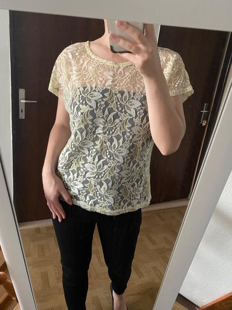 Zlatý trblietavý priesvitný top, f&f,42