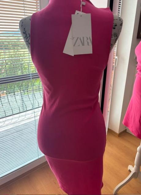 Ružové mini šaty zara, zara,l