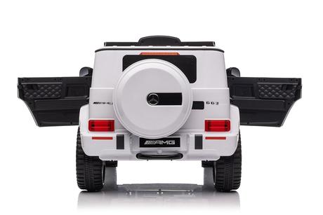 Elektrické autíčko mercedes g, biele, jednomiestne,