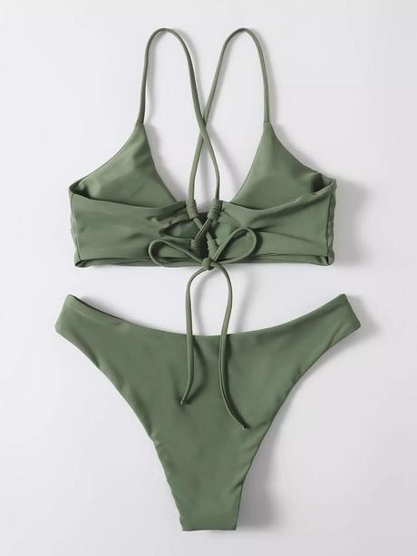 Olivové plavky/bikini, s