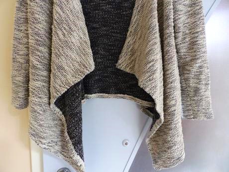 Melírovaný buklé svetrík, l