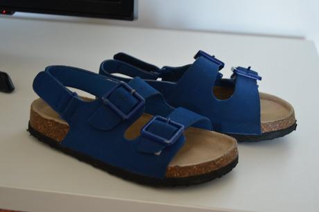 Modré sandálky, c&a,28