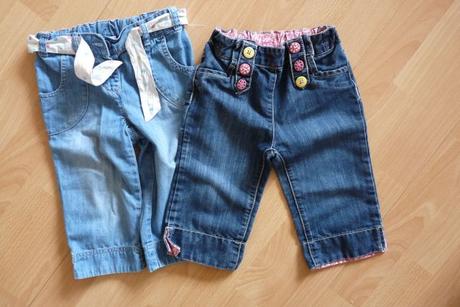 Riflové 3/4 nohavice uz len tmavomodre, next,98