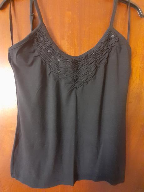 Čierne tielko s flitrami, l