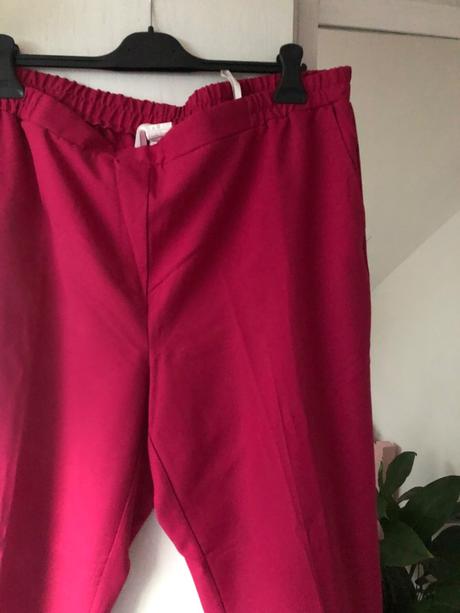 Ružové elegantné nohavice/ oblekové nohavice, 5xl