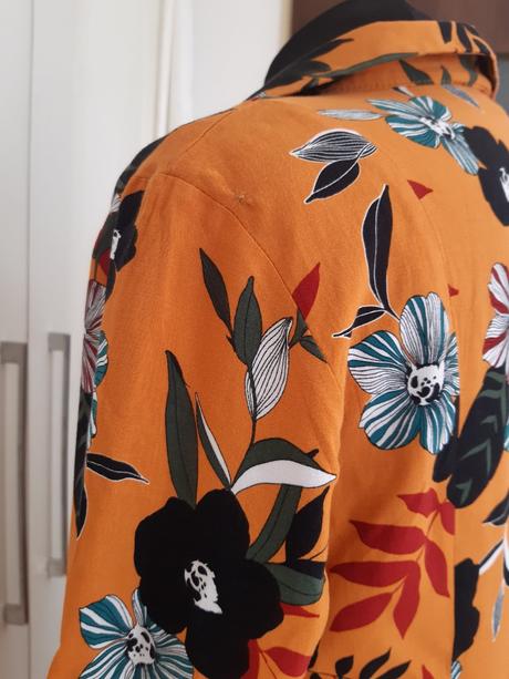 Šaty- košeľové, papaya,40