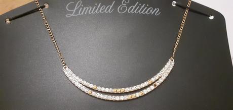 Náhrdelník, retiazka s krištálikmi, takko