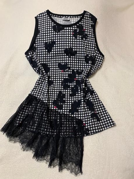 Čiernobiele tielko s čipkou zn. liu jo, liu jo,l / m / s