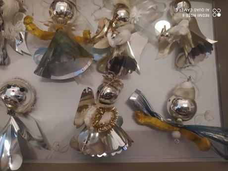 Retro ozdoby na stromcek anjelik,