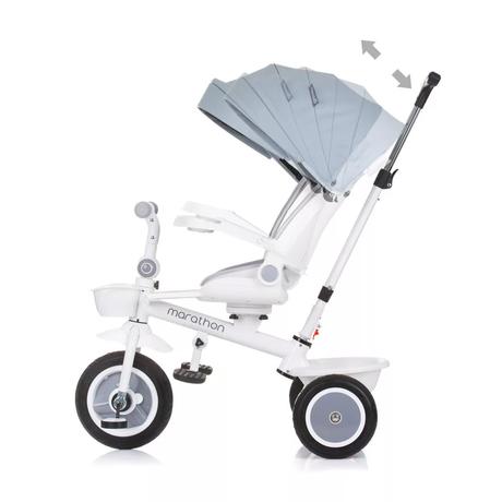 Otočná trojkolka so strieškou grey, 