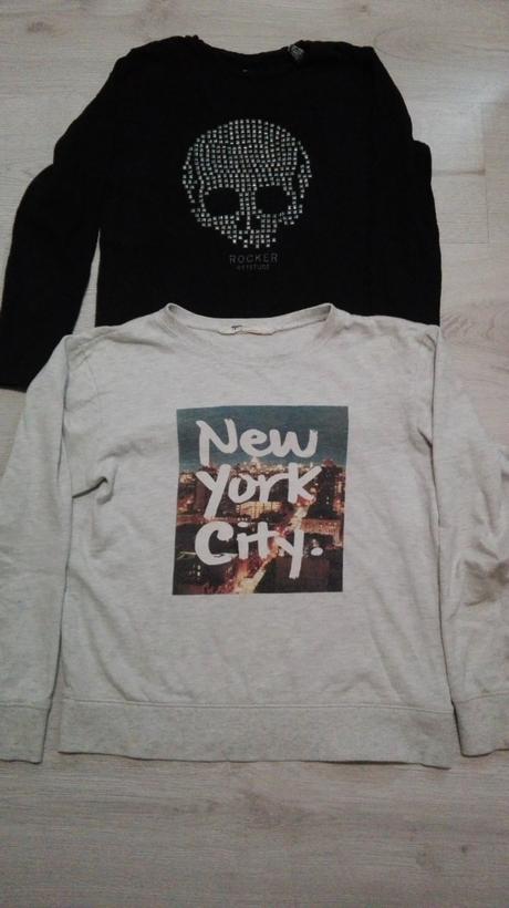Tričká dlhý rukáv vel. 136/140, h&m,140