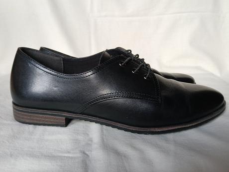 Elegantné kožené poltopánky, tamaris,38