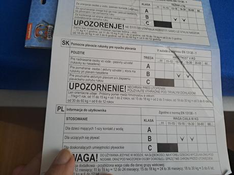 Rukavniky na plavanie,