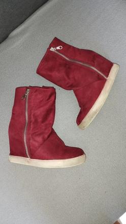 Bordove topánky na platforme, 37