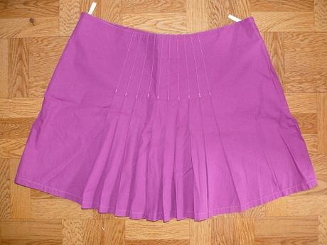 Cyklamenová skladaná sukňa, reserved,40
