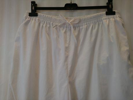 Dámske tenké biele nohavice, poppy, xl