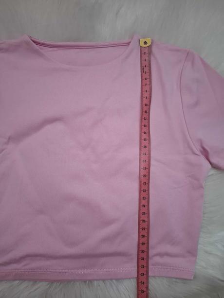 Ružové krátke tričko / crop top, amisu,xs