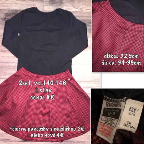 Kockovaná sukňa s tričkom, c&a,140