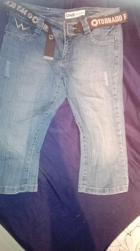 Riflové 3/4 krátke nohavice, l