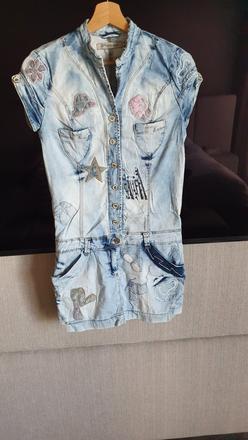 Rifľové šaty dishe, s