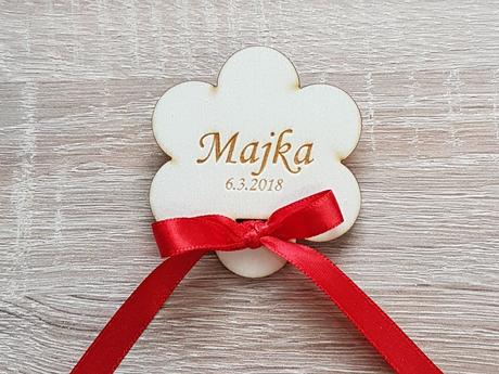 Brošňa na kočík s menom a dátumom narodenia, 