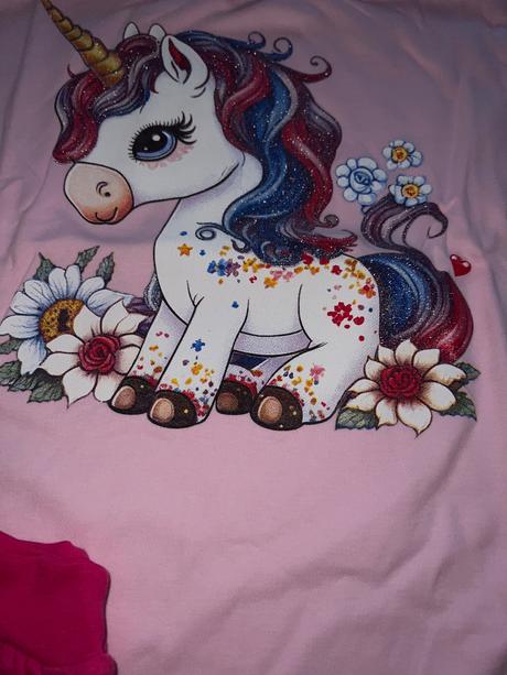 Tenke pyzamo jednorozec, 128