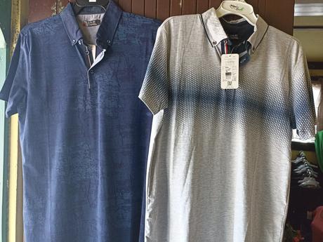 Pánske bavlnené tričko s golierom zelené, l / m / xl / xxl