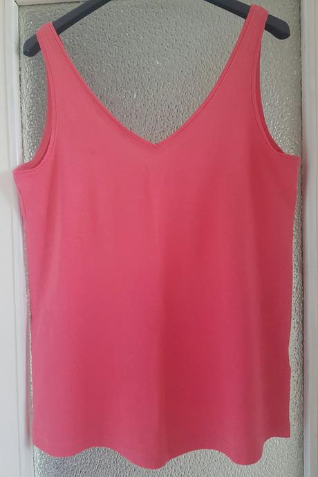 Koralove tielko obojstranny v-vystrih, s