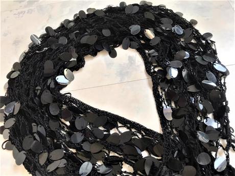 Spoločenská trblietavá šatka na krk, xl