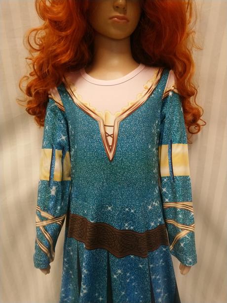 Kostým merida šaty a vlasy, 110-122 cm, 