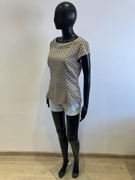 Dámska blúzka s golierom bodkovaná h&m (38), h&m,m