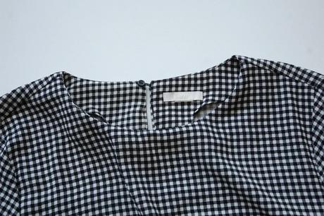 Čierno-biele gingham šaty, h&m,l