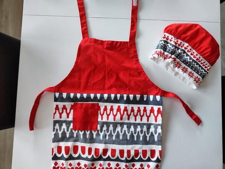 Detská kuchárska zástera a čiapka, 