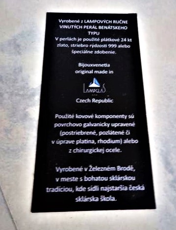 Luxusná bižutéria z pravých lampových perál, 