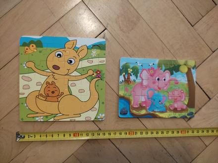 2 drevene puzzle, 