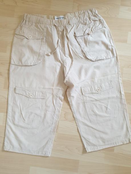 Lanové 3/4  nohavice, xl