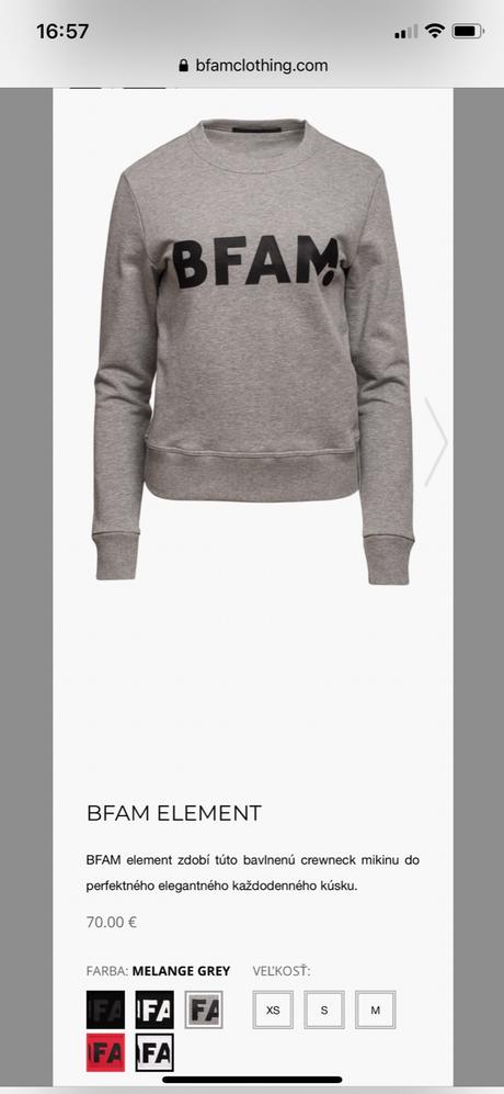 Bfam mikina, s