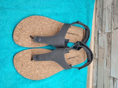 Feelgrounds 48 - šedé barefoot sandále, 48