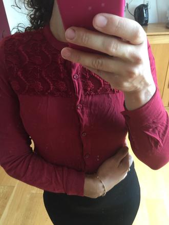 Košeľa-blúzka s cipkou, esmara,38