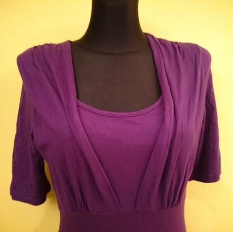 Dámsky elastický top, fialový, xs