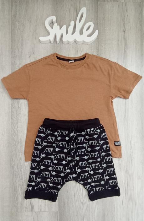 Šortky + tričká 110, 104–116