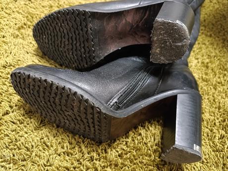 Čižmy čierne kožené, 38